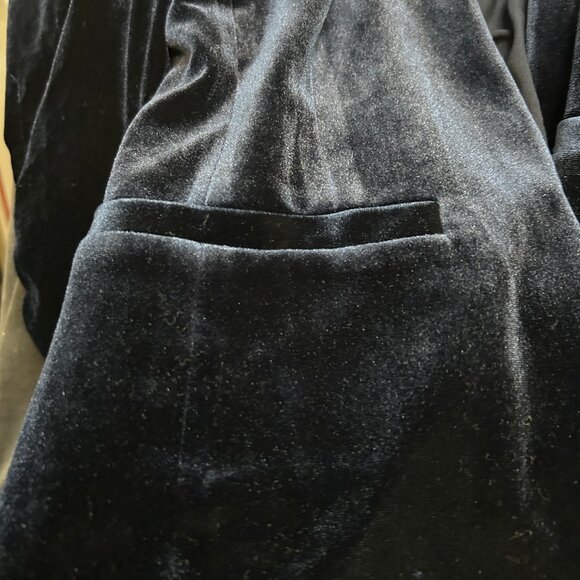 Eliza J Dark Blue Velvet Jacket/Blazer, Size XS - Picture 4 of 5